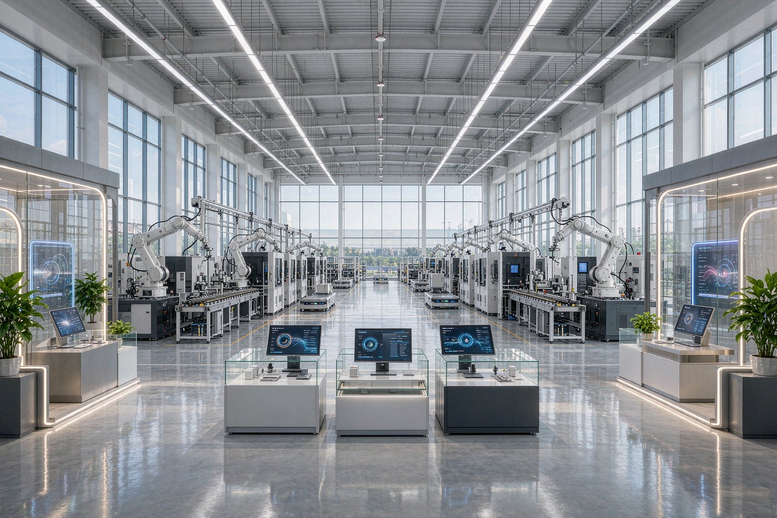 Modern factory building in Foshan, China