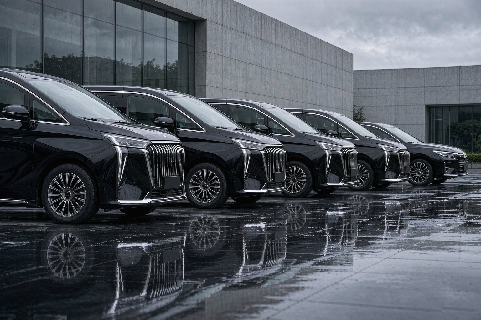 Fleet of private hire vehicles in Foshan
