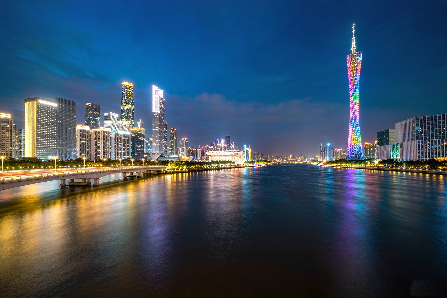 Guangzhou skyline at night